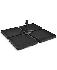 Skonyon 4 Pieces 13L Cantilever Offset Patio Umbrella Base with Easy-Fill Spouts
