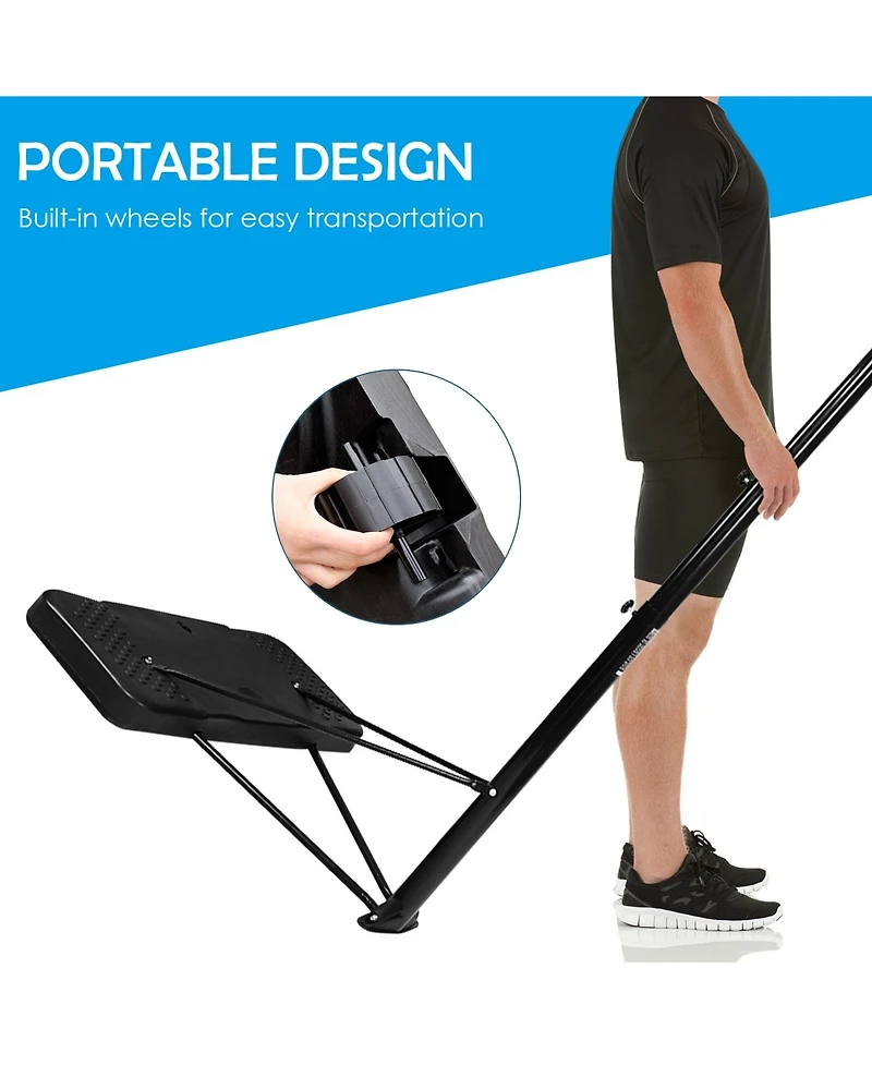 43 Inch Indoor Outdoor Height Adjustable Basketball Hoop