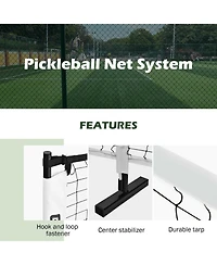Skonyon 22 Feet Portable Pickleball Net Set System with Carry Bag for Indoor Outdoor Game