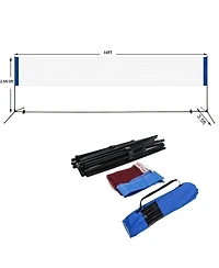 Portable 10 Inch x 5 Inch Badminton Beach Tennis Training Net