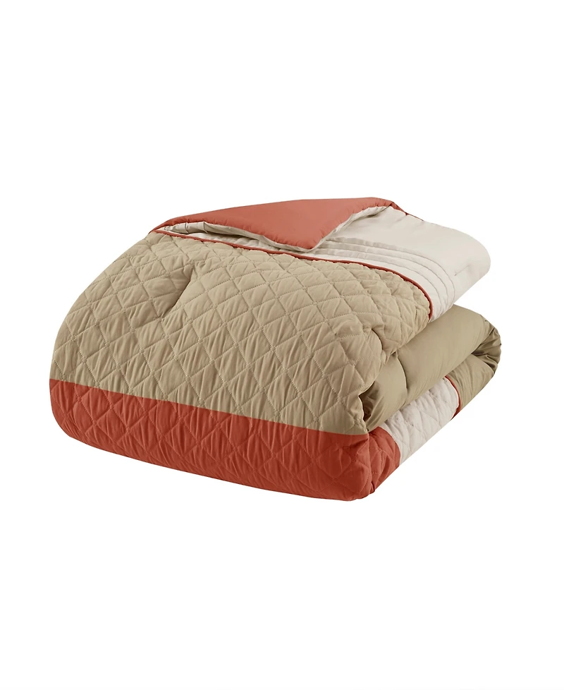 Madison Park Jenson 7-Pc. Color Block Stripe Comforter Set, Queen