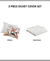 Madison Park Dahlia 3-Pc. Duvet Cover Set, Full/Queen