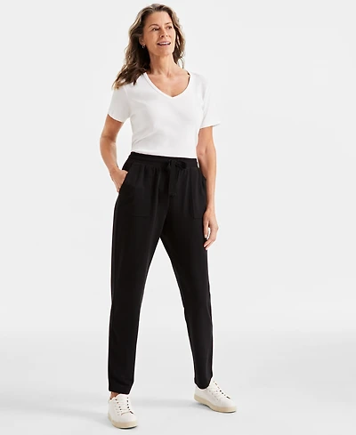 Style & Co Petite Yummy Fleece Pants, Created for Macy's