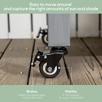 Elevated Raised Garden Bed with Storage and Mobility