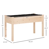 Elevated Garden Bed with Self-Draining Liner