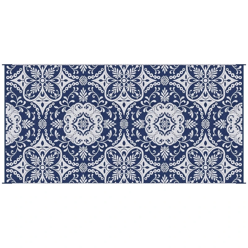 Reversible Outdoor Plastic Rug with Carry Bag