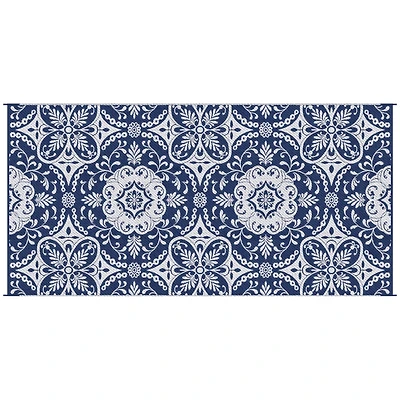 Reversible Outdoor Plastic Rug with Carry Bag