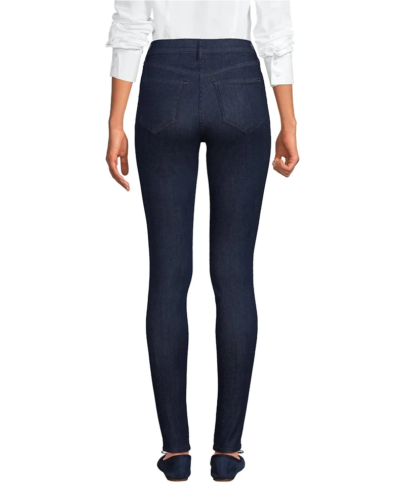 Lands' End Petite High Rise Stretch Denim Skinny Jeans