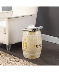 Jonathan Y Double Chinoiserie Ceramic Drum Garden Stool