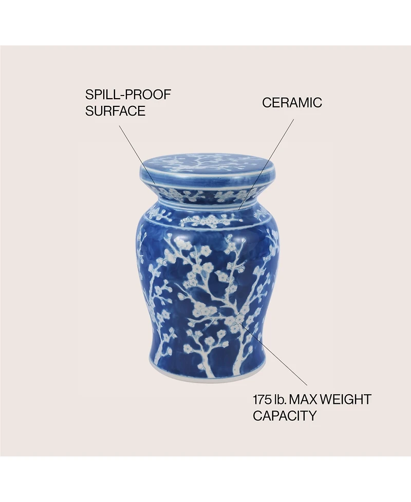 Jonathan Y Cherry Ceramic Garden Stool