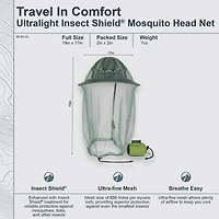 Insect Shield Mosquito Head Net Ultralight