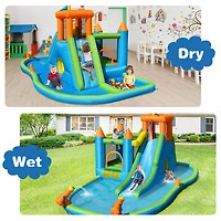Bountech Inflatable Water Slide Kids Bounce House Splash Water Pool w/ Blower