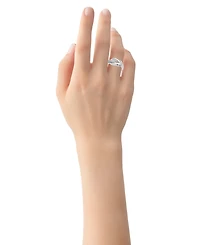 Diamond Pave Interlocking Knot Ring (1/6 ct. t.w.) Sterling Silver