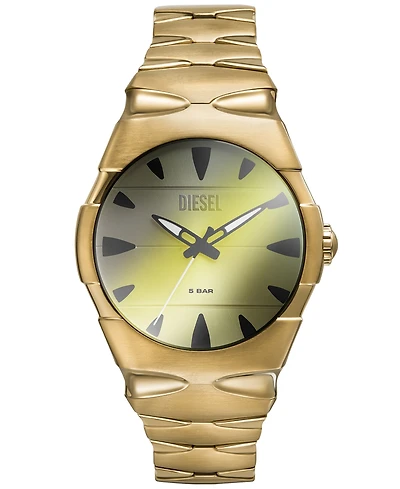 Diesel Men's D-Sruptor Quartz Three-Hand Gold Stainless Steel 42mm