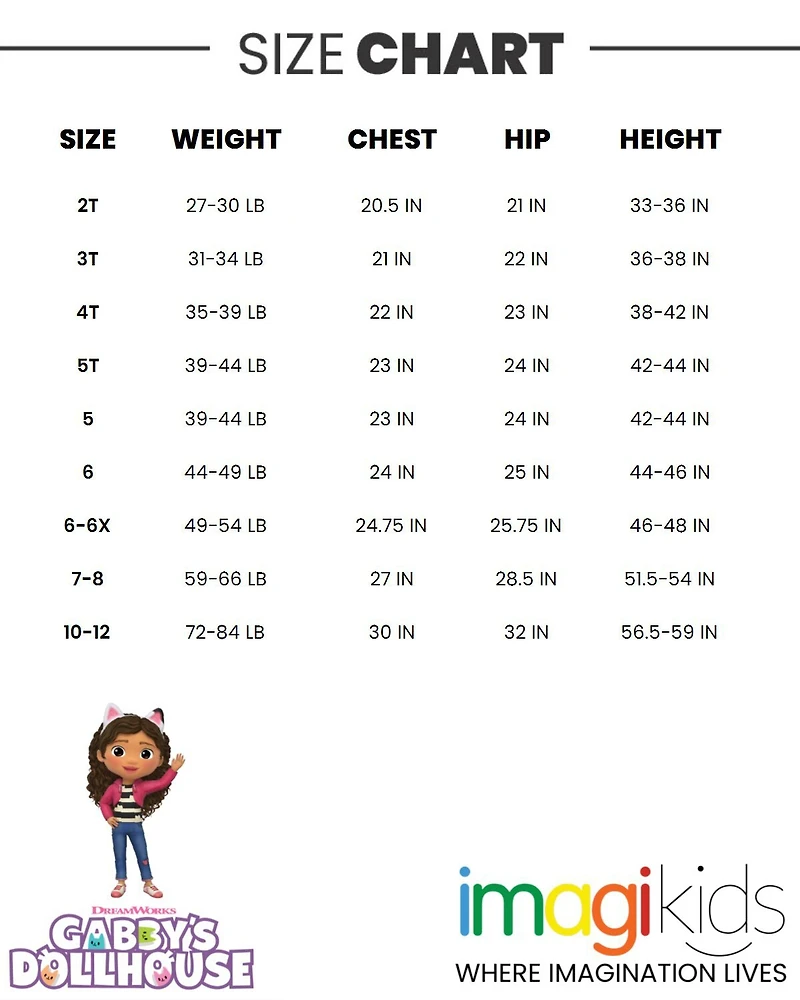 Gabby's Dollhouse Little Girls Dreamworks T-Shirt and Leggings Outfit Set