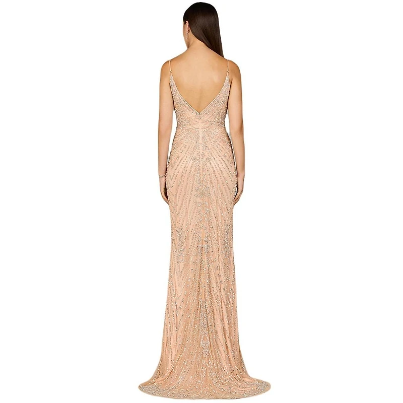 Lara Women's Spaghetti Strap Beaded Dress