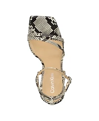 Calvin Klein Women's Sassa Block Heel Square Toe Dress Sandals