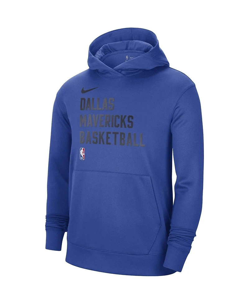 Nike Men's and Women's Royal Dallas Mavericks 2023/24 Performance Spotlight On-Court Practice Pullover Hoodie