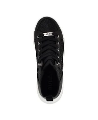 Guess Women's Mannen Knit Hi-Top Lace-Up Fashion Sneakers