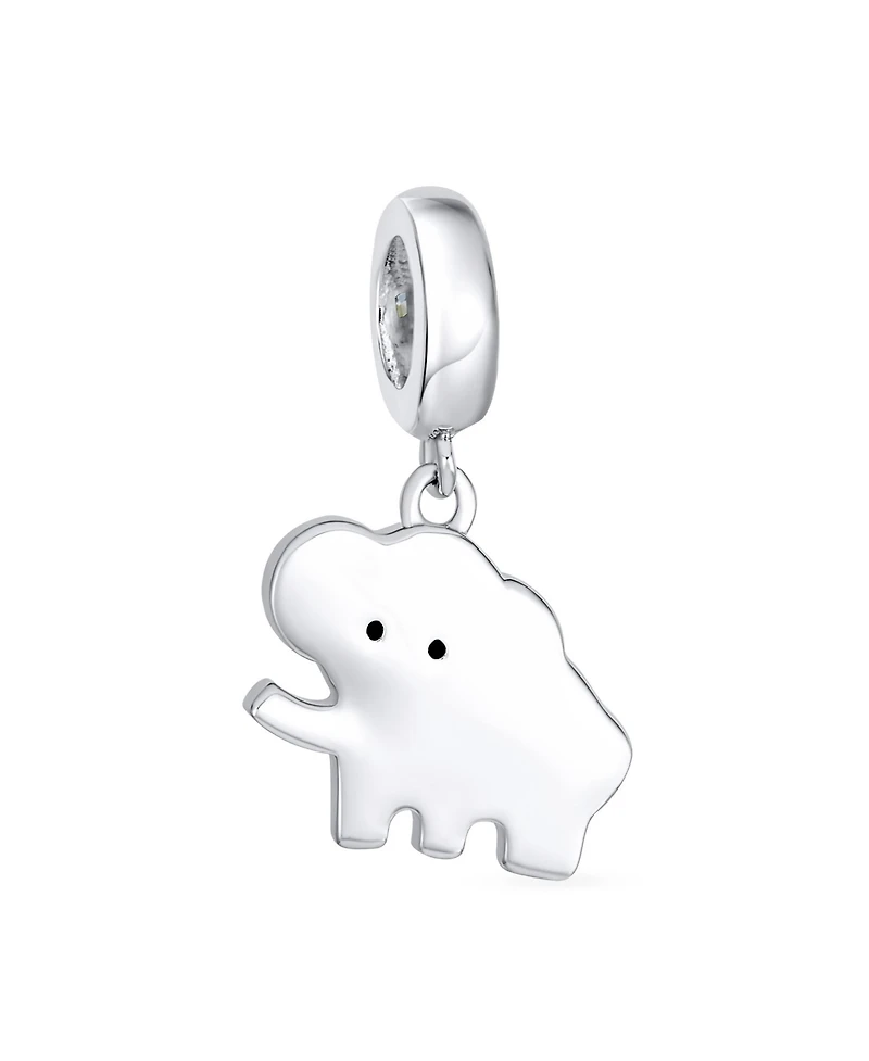 Bling Jewelry Multicolor Good Luck Bambi Elephant Trunk Up Dangle Bead Charm For Sterling Silver Fits European Bracelet