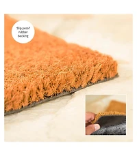 Evergreen 16 x 28 Inches Excuse the Mess Door Mat | Non-Slip Rubber Backing | Dirt catching Natural Coir | Indoor and Outdoor Home Decor