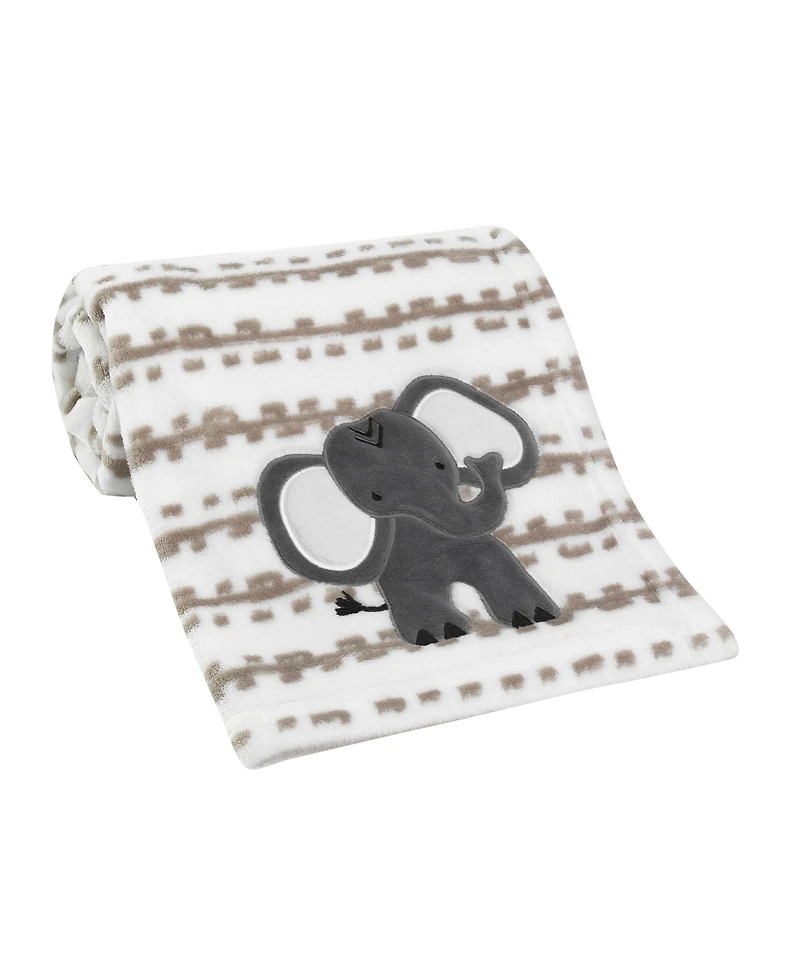 Lambs & Ivy Blanket & Plush Luxury Newborn Baby Gift Set - Gray Elephant