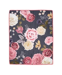 Lambs & Ivy Secret Garden Luxury Floral 3-Piece Cotton Sateen Crib Bedding Set