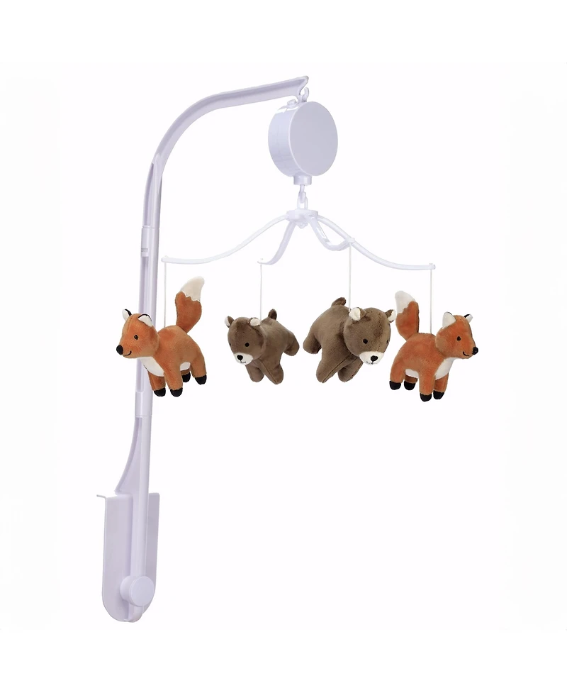 Bedtime Originals Sleepytime Bear & Fox Musical Baby Crib Mobile Soother Toy