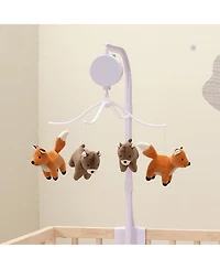 Bedtime Originals Sleepytime Bear & Fox Musical Baby Crib Mobile Soother Toy