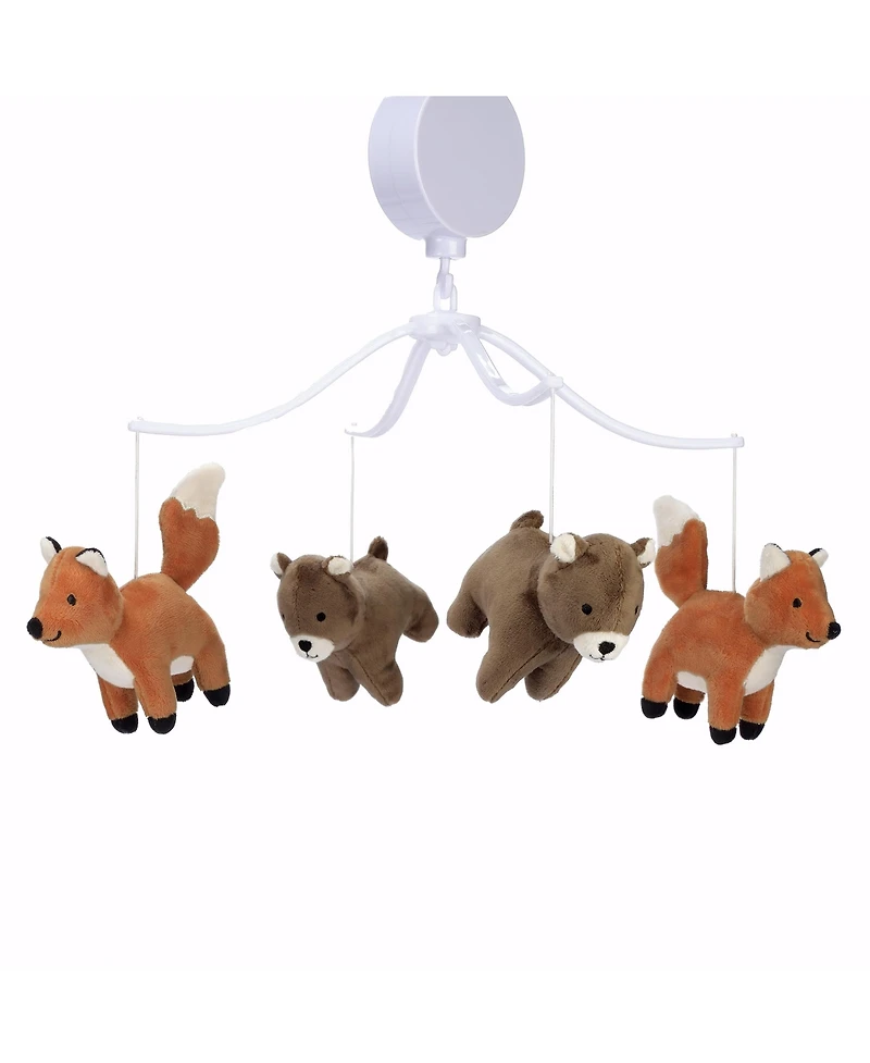 Bedtime Originals Sleepytime Bear & Fox Musical Baby Crib Mobile Soother Toy