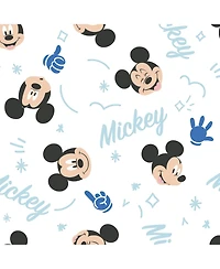 Lambs & Ivy Disney Baby Forever Mickey Mouse White Fitted Crib Sheet