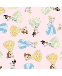 Lambs & Ivy Disney Princesses Pink Fitted Crib Sheet - Belle/Tiana/Cinderella