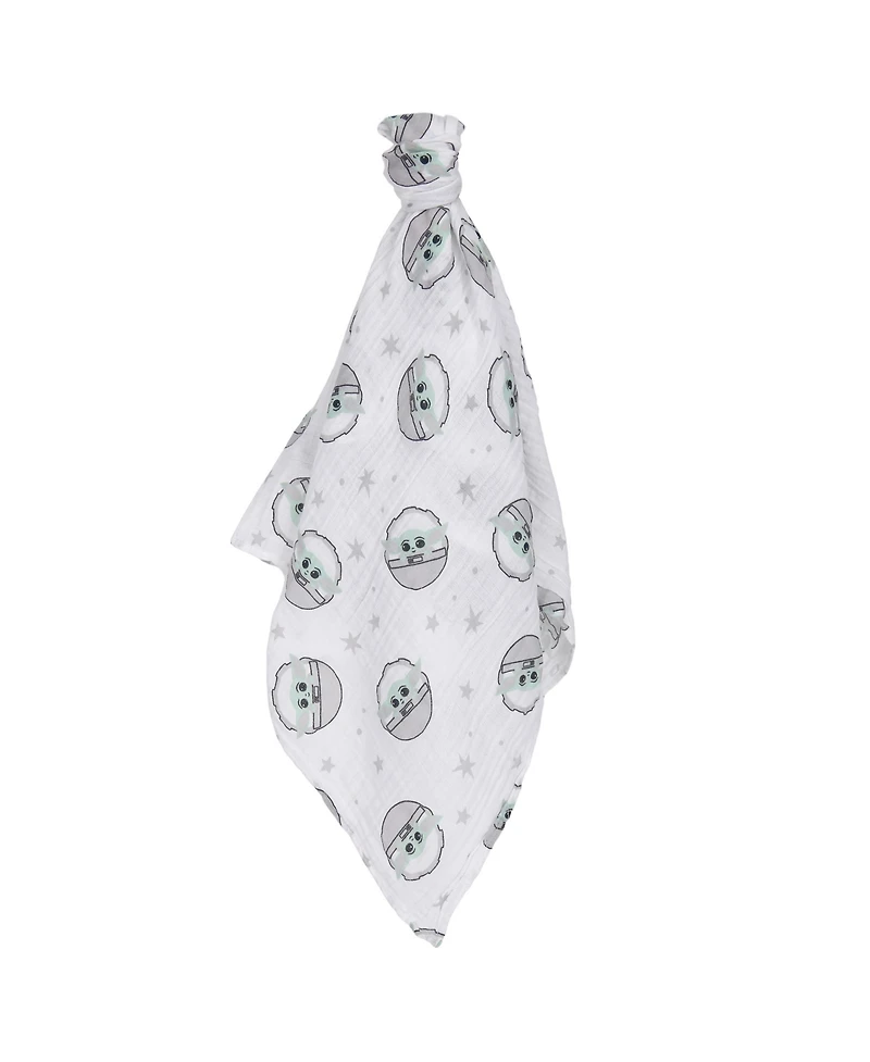 Lambs & Ivy Star Wars Baby Yoda/The Child Swaddle Blanket & Lovey Gift Set