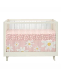 Lambs & Ivy Daisy Dreams Breathable 100% Cotton Baby Fitted Crib/Toddler Sheet