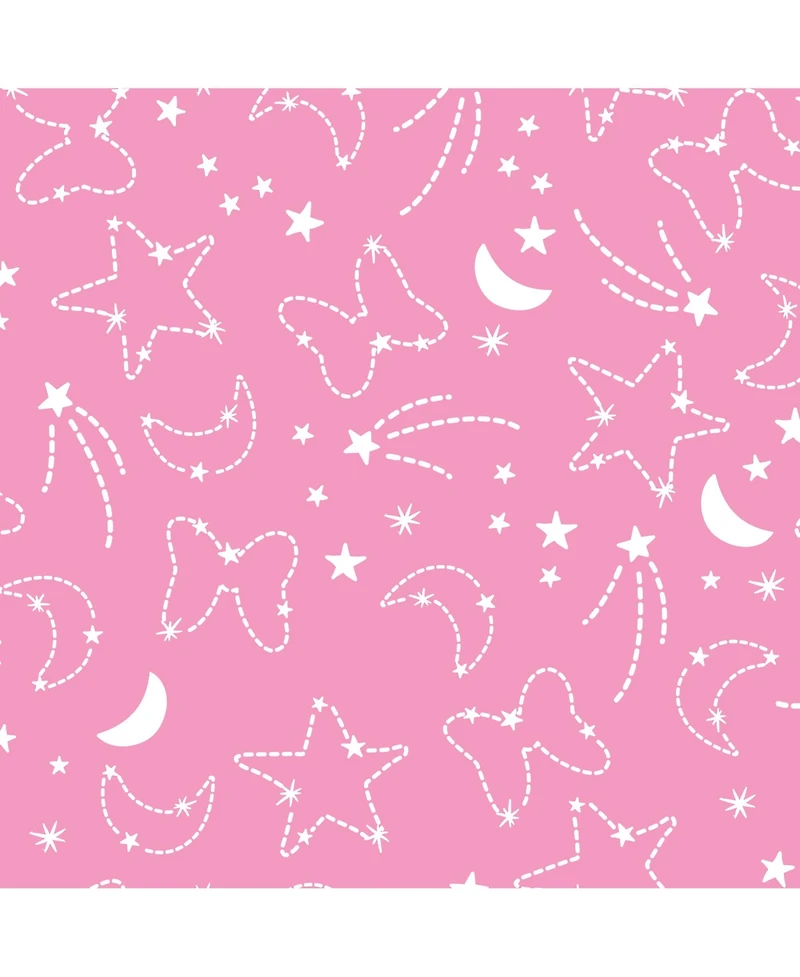 Lambs & Ivy Disney Baby Minnie Mouse Pink Celestial Fitted Crib Sheet by
