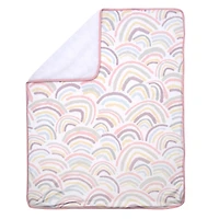 Lambs & Ivy Pink/White 5-Piece Luxury Infant / Newborn / Baby Gift Basket