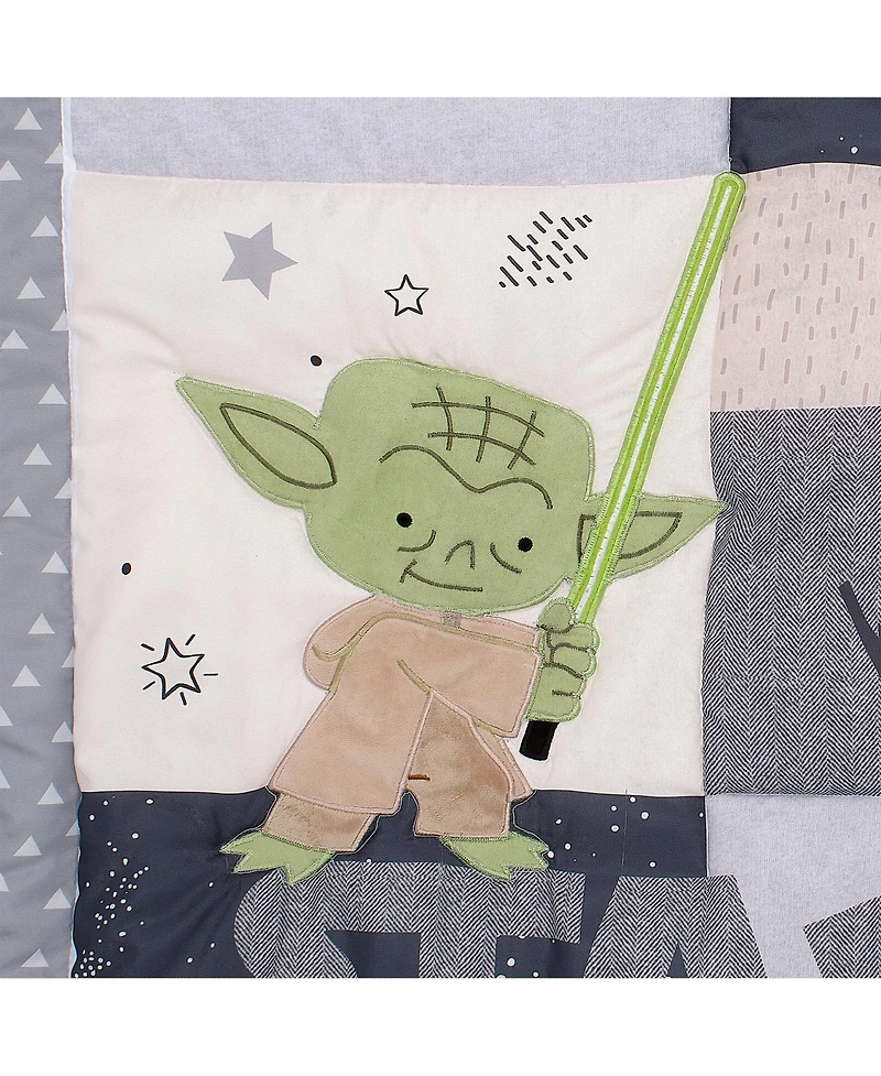 Lambs & Ivy Star Wars Classic 3-Piece Baby Crib Bedding Set - Yoda/Darth Vader
