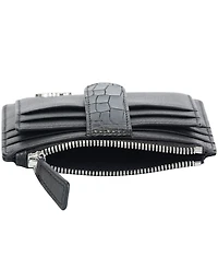 Mancini Women's Croco2 Rfid Secure Card Case Wallet