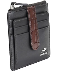 Mancini Women's Croco2 Rfid Secure Card Case Wallet