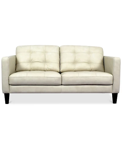 Pezley Leather Loveseat, Created for Macy's