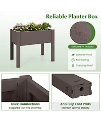 Raised Garden Bed with Water Level Indicator Drainage Hole for Vegetables Outdoor