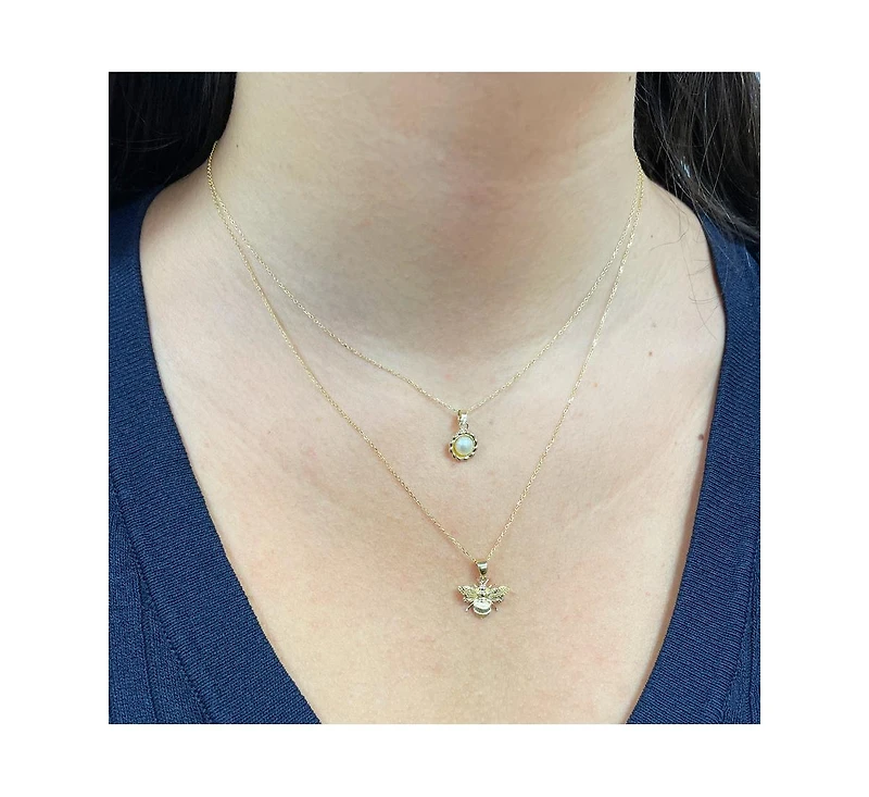 The Lovery Gold Bee Necklace 14K Gold