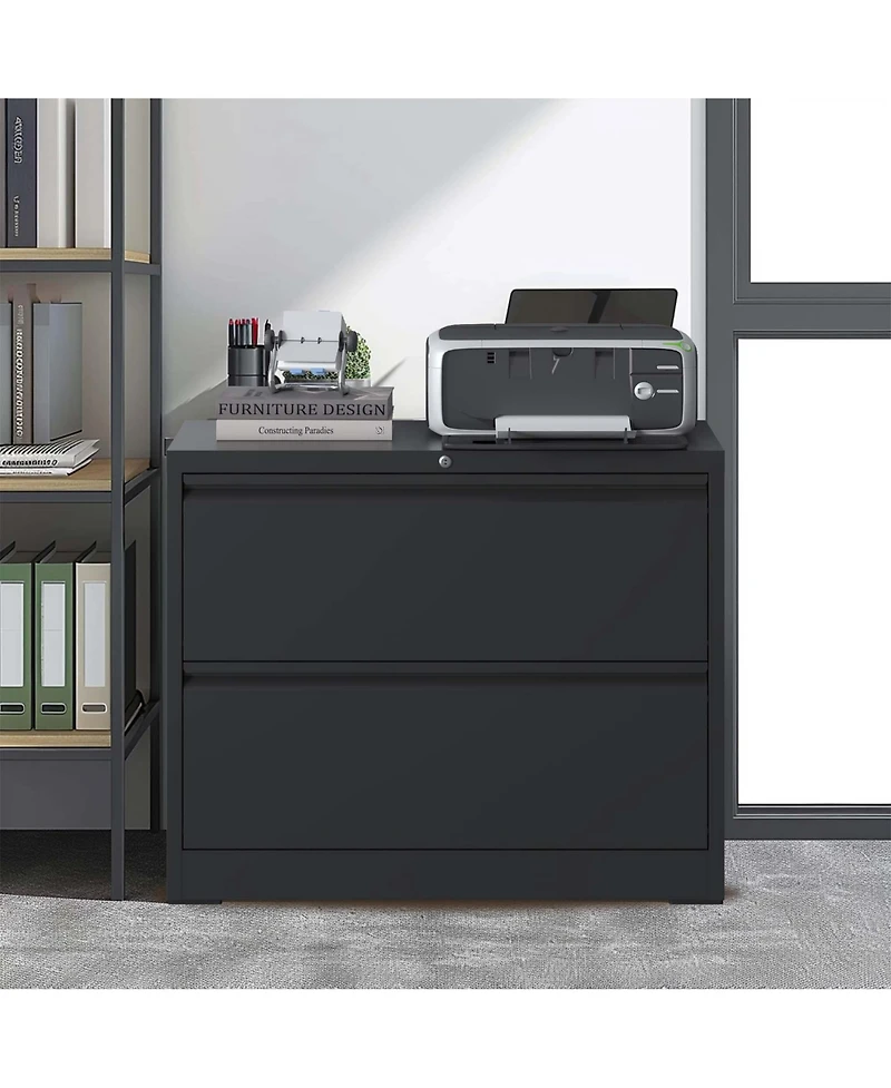 Simplie Fun 2-Drawer Lateral File Cabinet with Lock