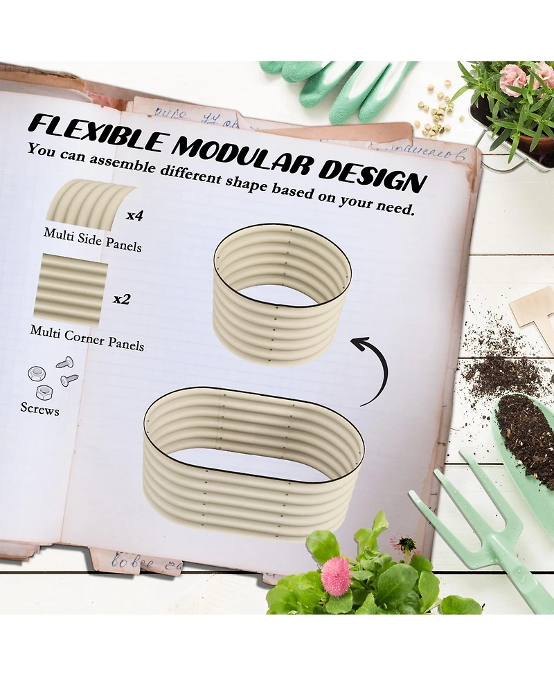 Galvanized Raised Garden Bed Kit (3.5' x 2' x 1.4')