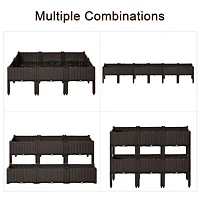 Raised Garden Bed Kit: 6 Elevated Planters with Drainage