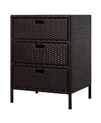 Outdoor Towel Cabinet with Drawers
