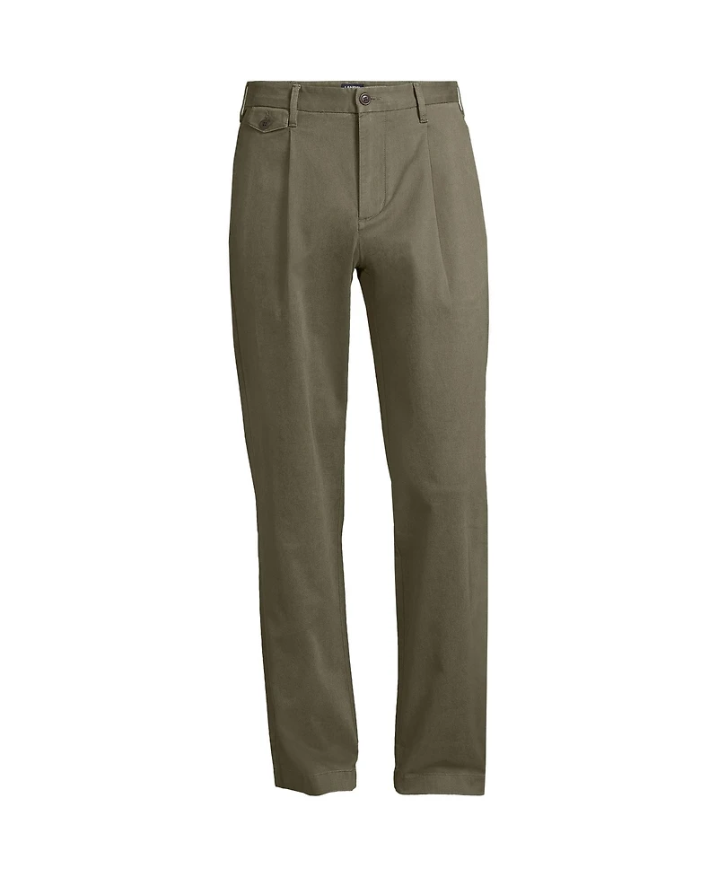 Lands' End Men's Knockabout Comfort Waist Relaxed Fit Pleated Front Chino Pant