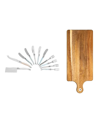 French Home Laguiole 12 Piece Charcuterie Set with Wood Serving Board