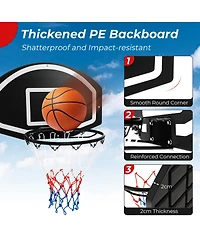 Sugift Wall Mounted Basketball Set for Kids Teens Adults