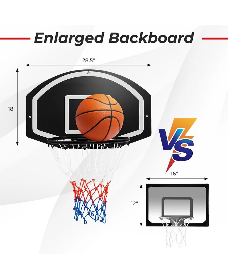 Sugift Wall Mounted Basketball Set for Kids Teens Adults